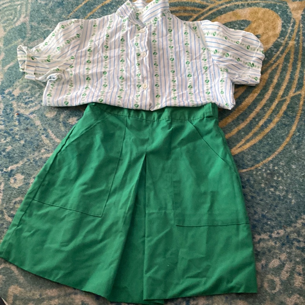Girl Scout vintage top and skirt